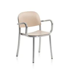 1 Inch Armchair Aluminum, Wood Seat