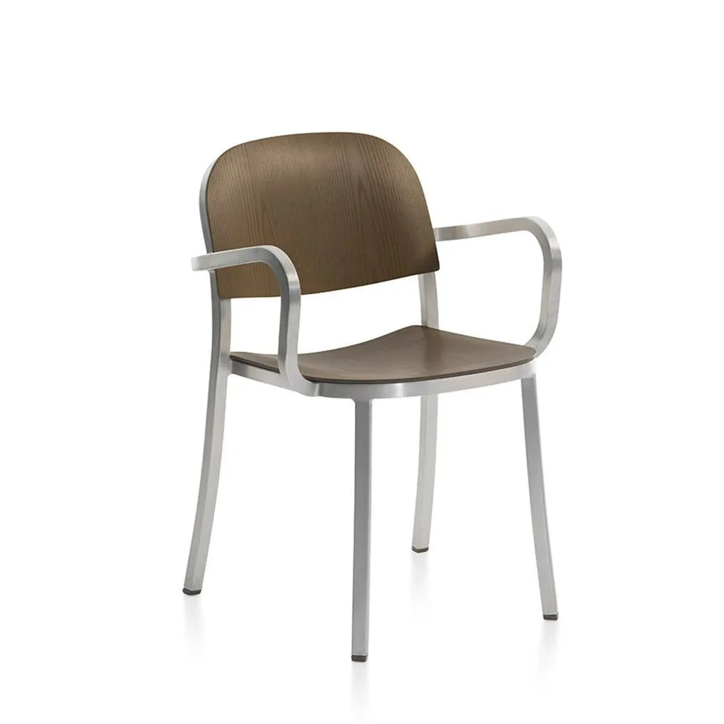 1 Inch Armchair Aluminum, Wood Seat