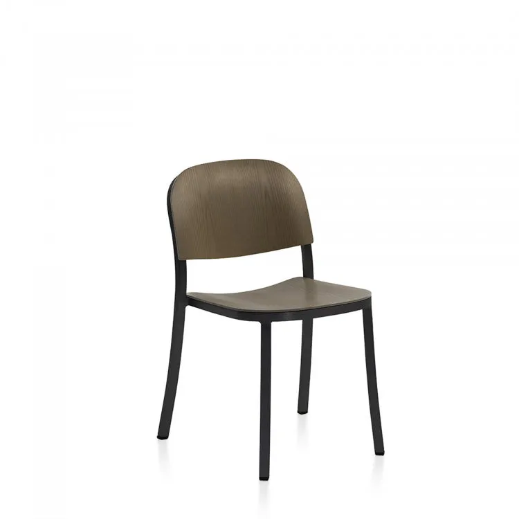 1 Inch Stacking Chair Aluminum, Wood Seat