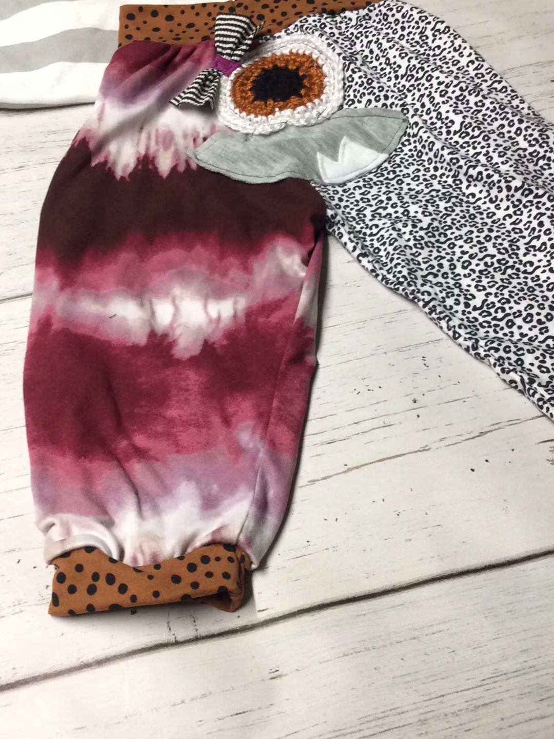 12 Month- Red Tie Dye/Black/White