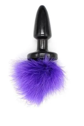 6872M      Purple Puff Honey Bunny Butt Plug with Tail - LAST CHANCE - Final Closeout!