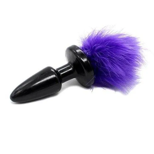 6872M      Purple Puff Honey Bunny Butt Plug with Tail - LAST CHANCE - Final Closeout!