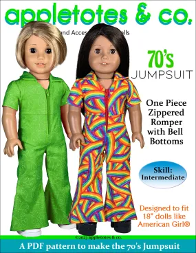 70s Jumpsuit 18 Inch Doll Sewing Pattern