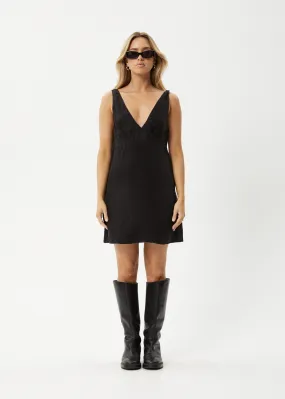 AFENDS Womens Grace - Cupro Mini Dress - Black