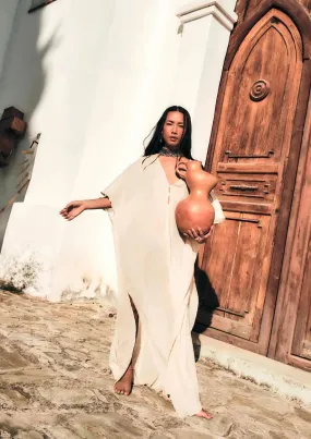 ARIA MAXI KAFTAN - KORA UNDYED