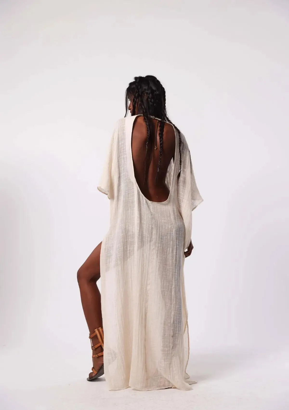 ARIA MAXI KAFTAN - KORA UNDYED