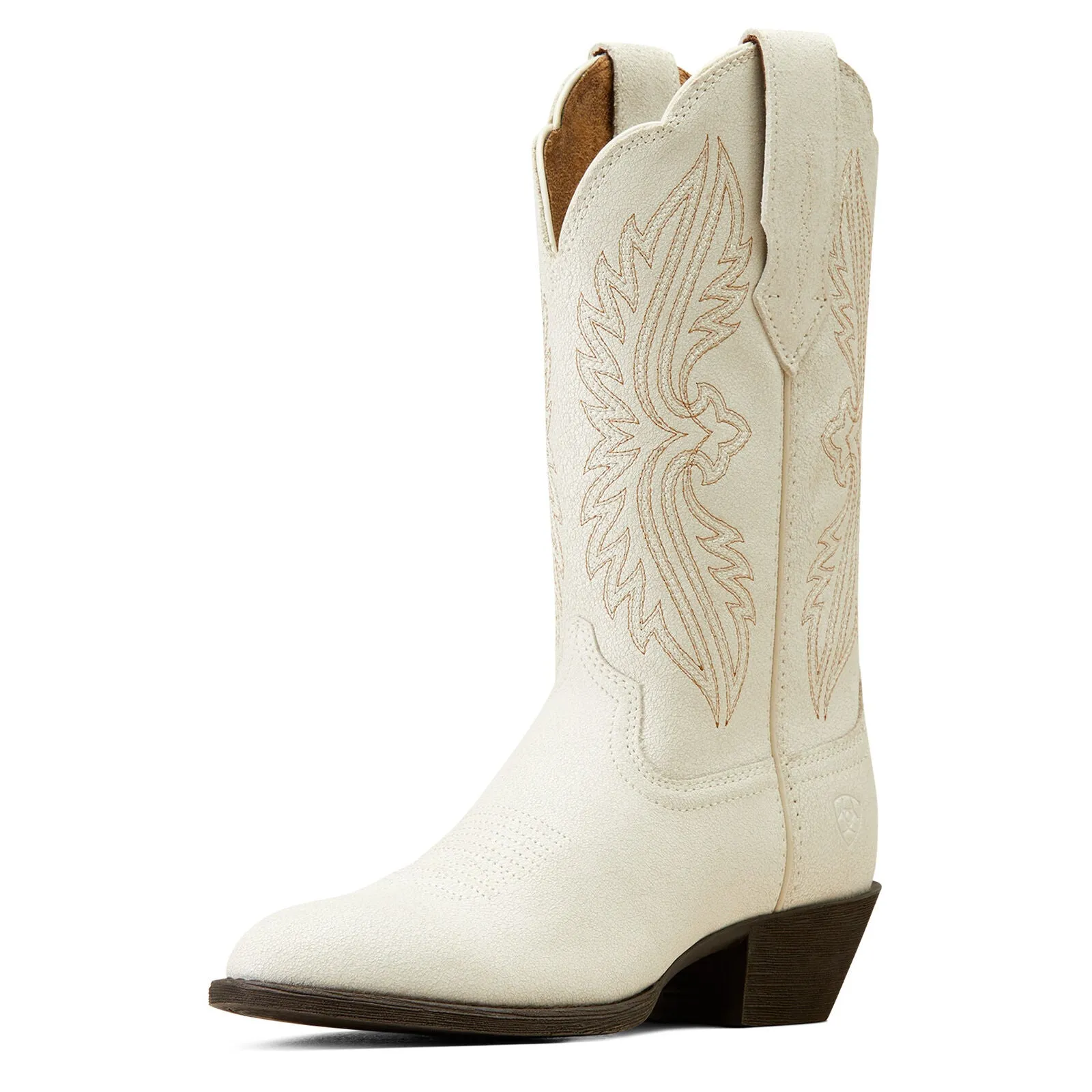 Ariat Ladies Heritage R StretchFit Distressed Ivory Western Boots 10046898