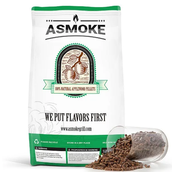 ASMOKE 20 lbs 100% Apple Wood Pellets