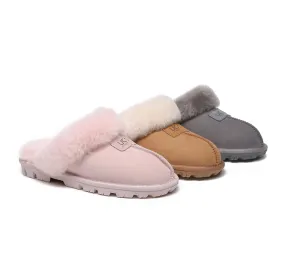 AUSTRALIAN SHEPHERD® UGG Slippers Double Faced Sheepskin Wool Suzie Scuff