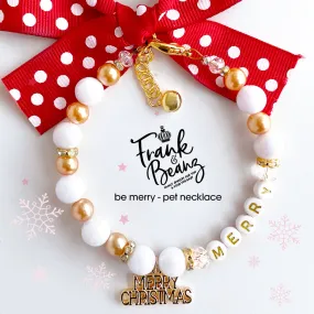 Be Merry Christmas Pet Necklace for Cats Dogs Pet Jewelry