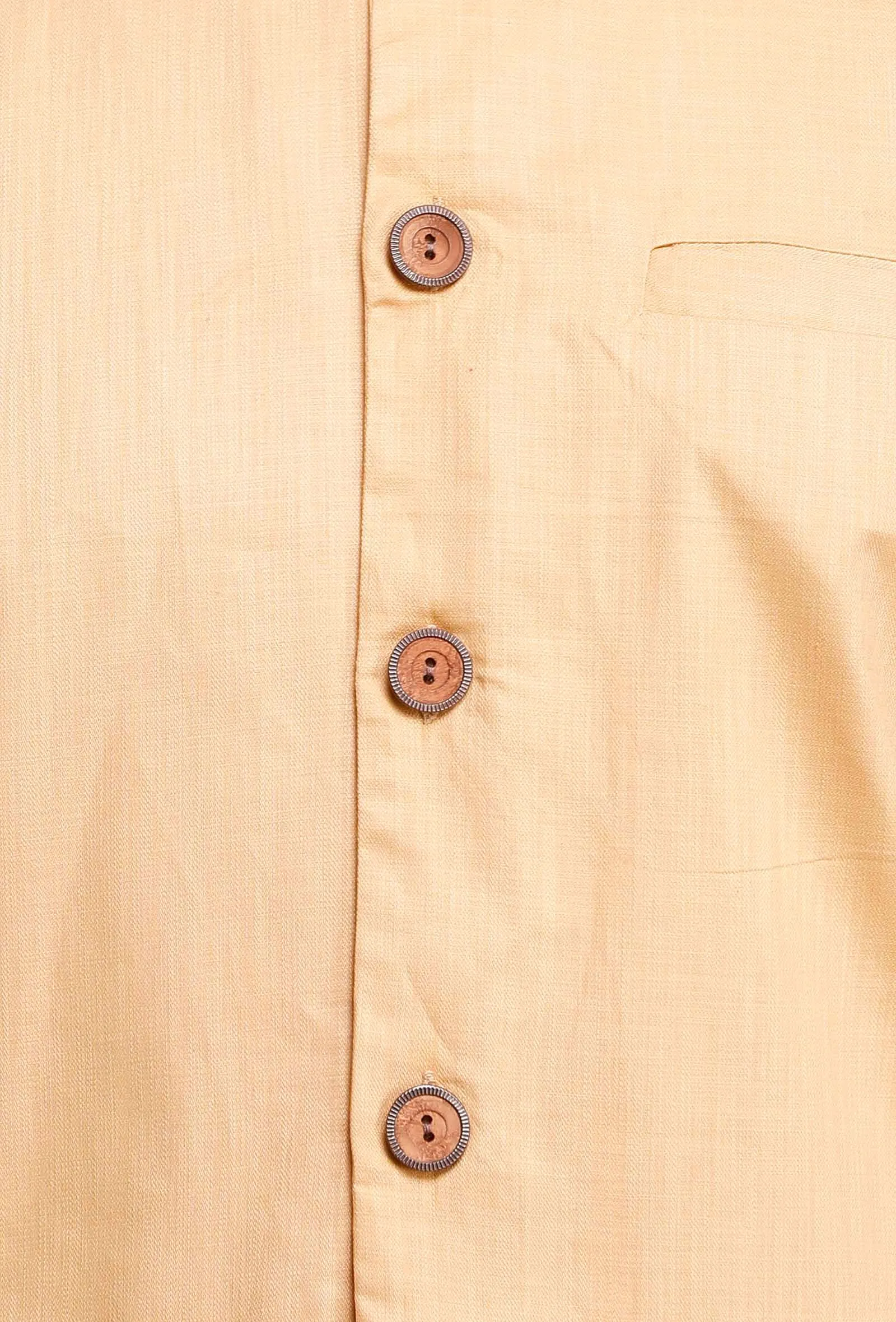 Beige Cotton Nehru Jacket