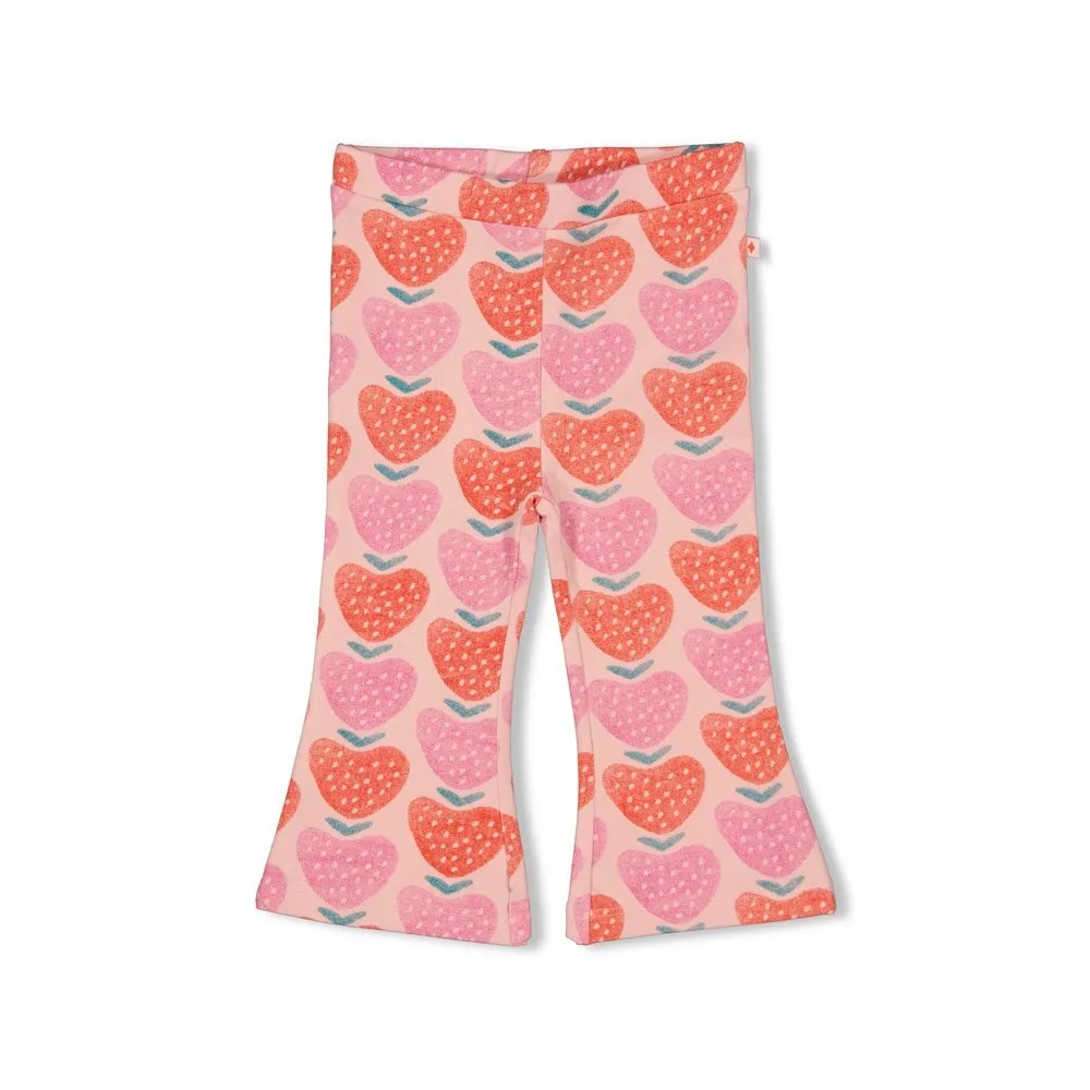 BERRY NICE Allover Print French Terry Flared Pants