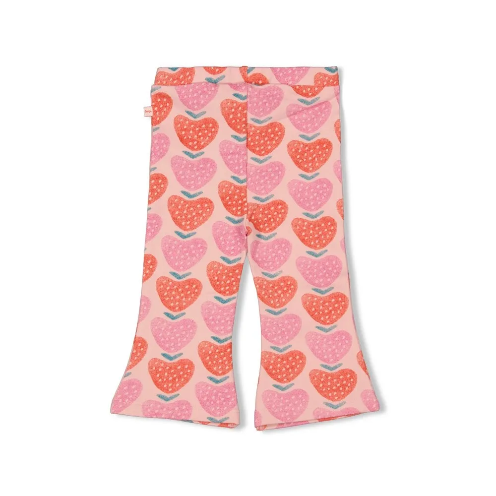 BERRY NICE Allover Print French Terry Flared Pants