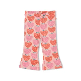 BERRY NICE Allover Print French Terry Flared Pants