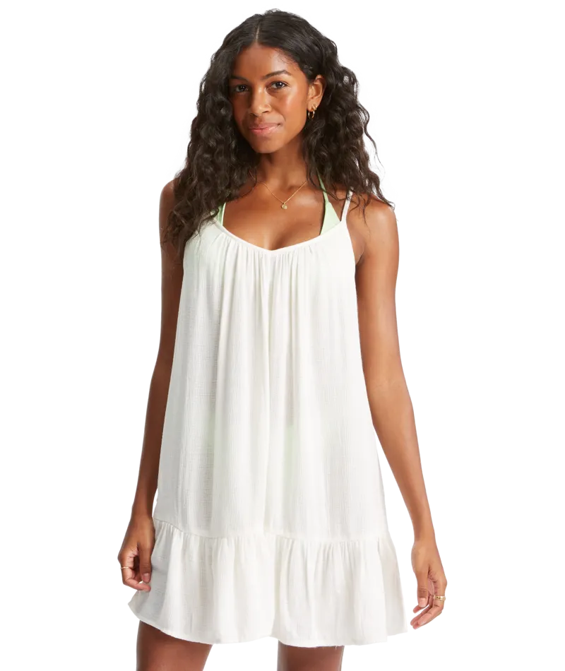 Billabong Beach Vibes Dress-Salt Crystal