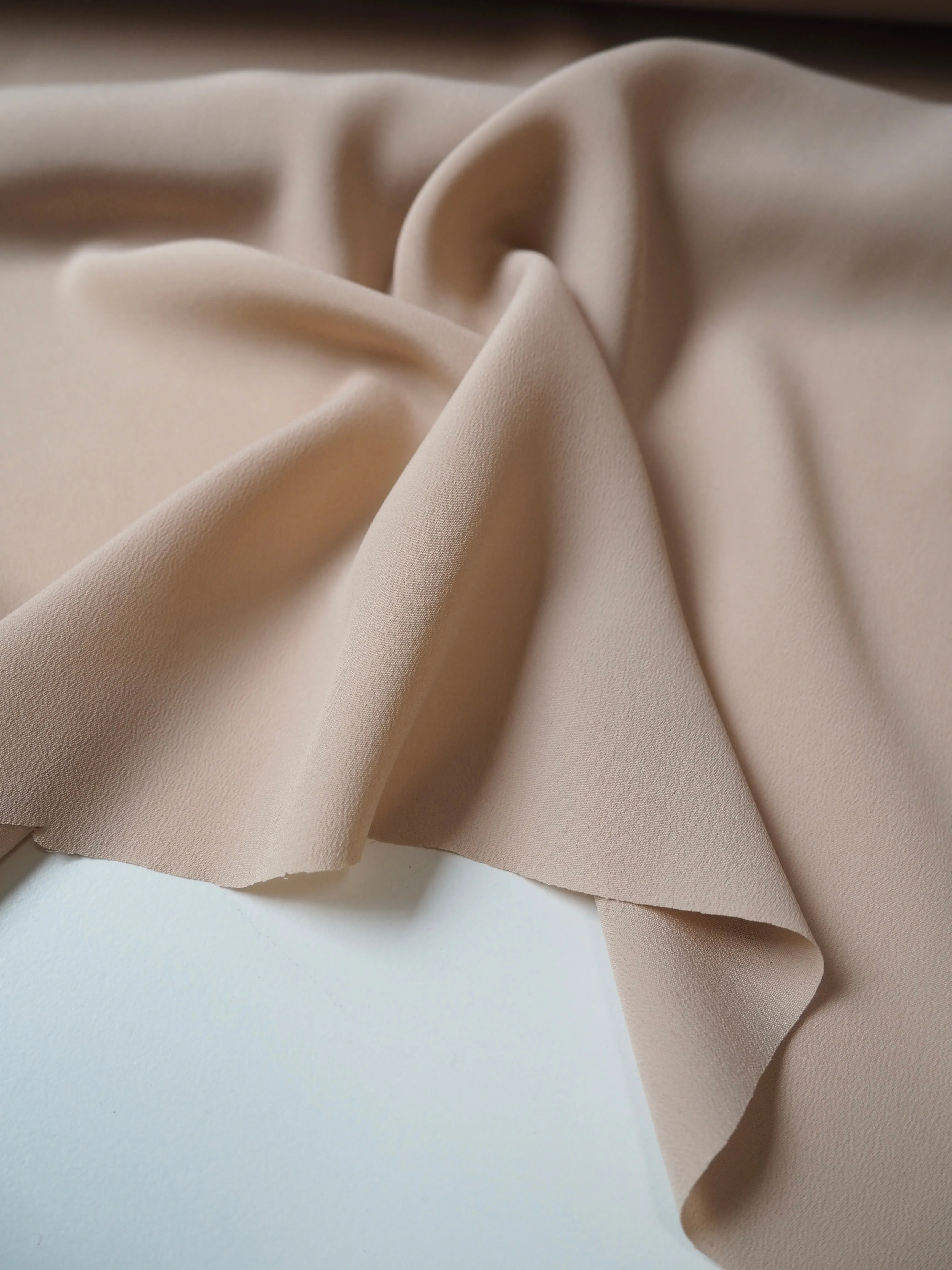 Biscuit Silk/Acetate Crepe de Chine