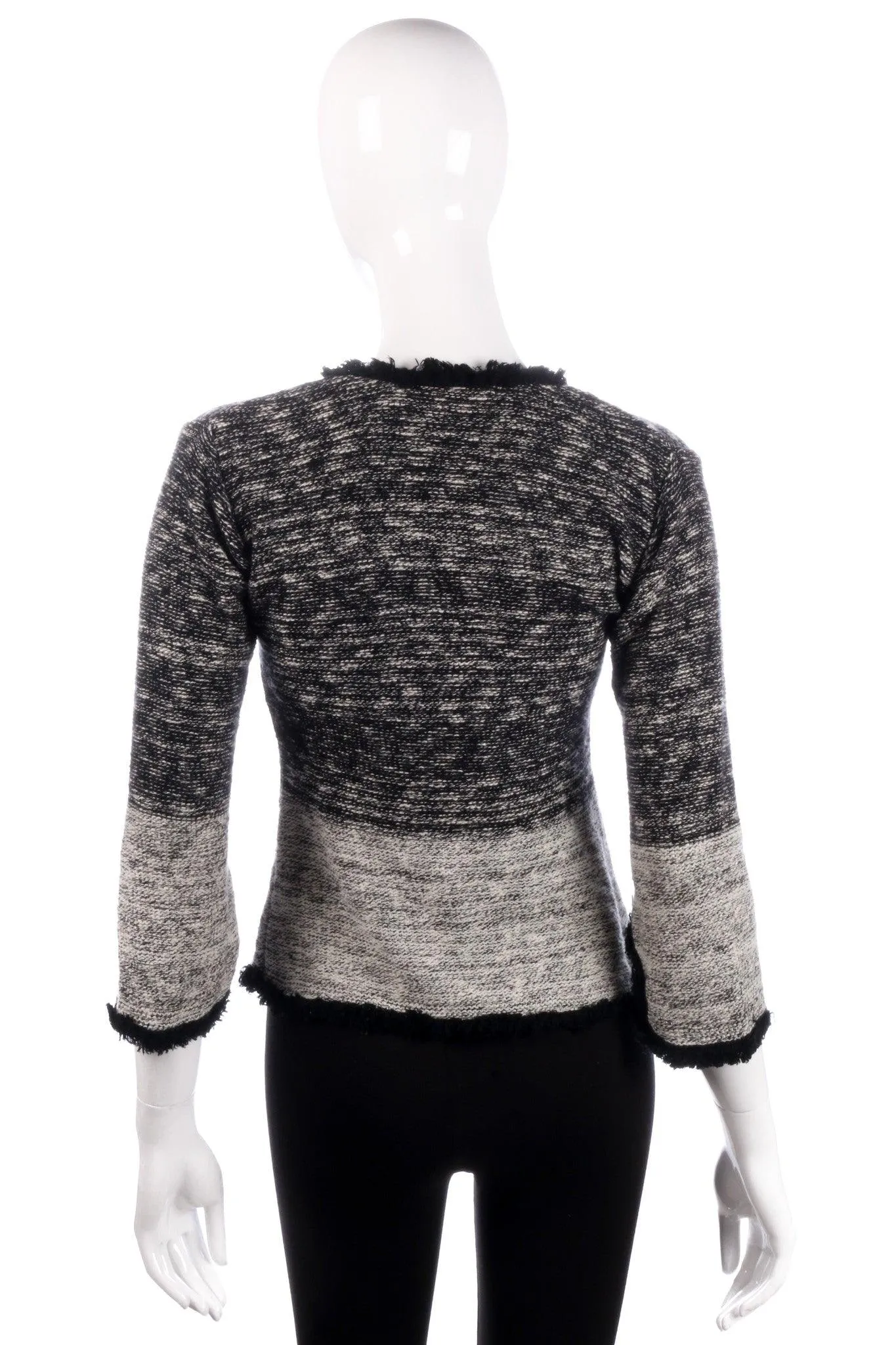 Black and grey woven cardigan size S