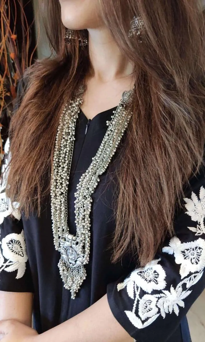 Black Embroidery Jumpsuit