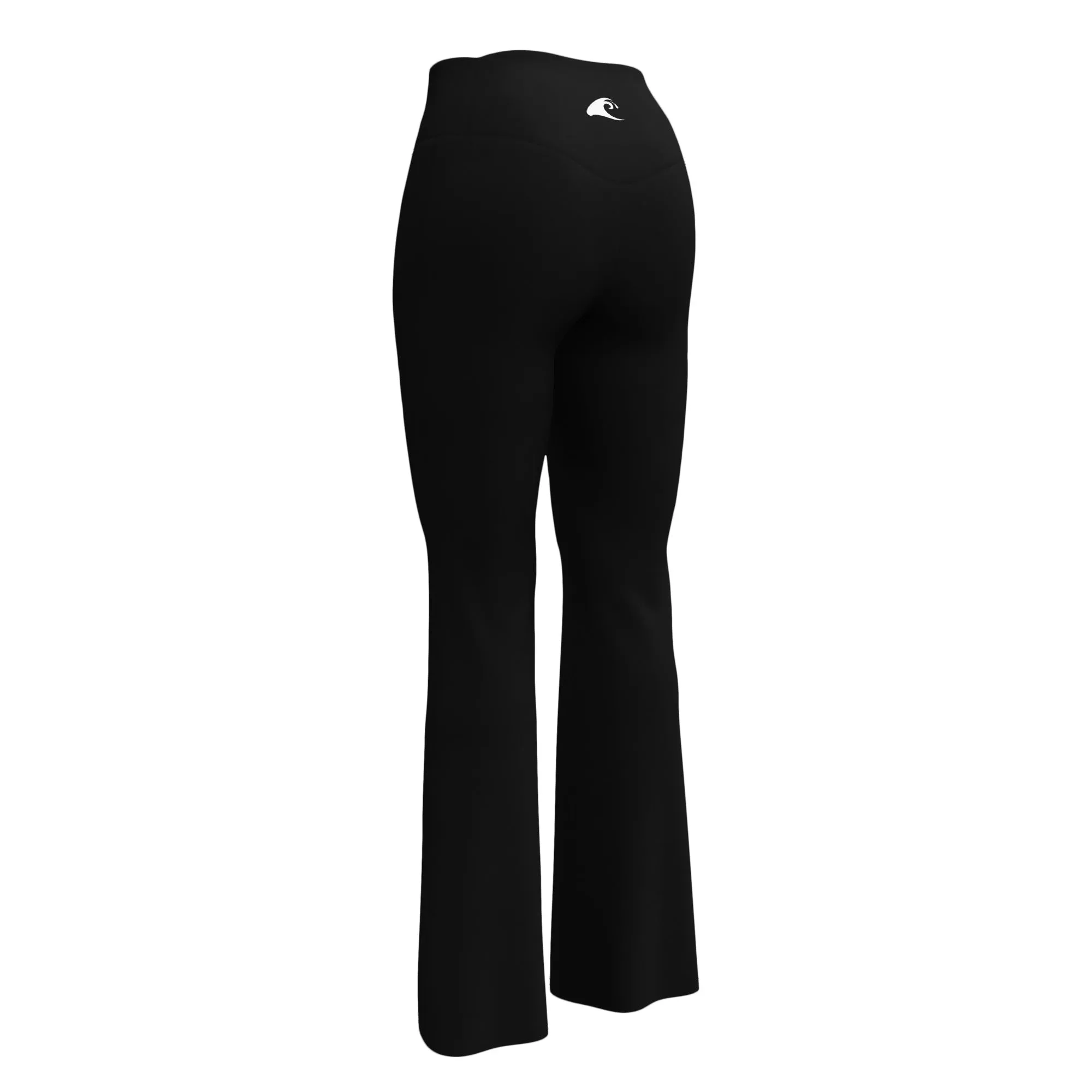 Black Flare Leggings with Extremely Stoked Epic Wave Logo