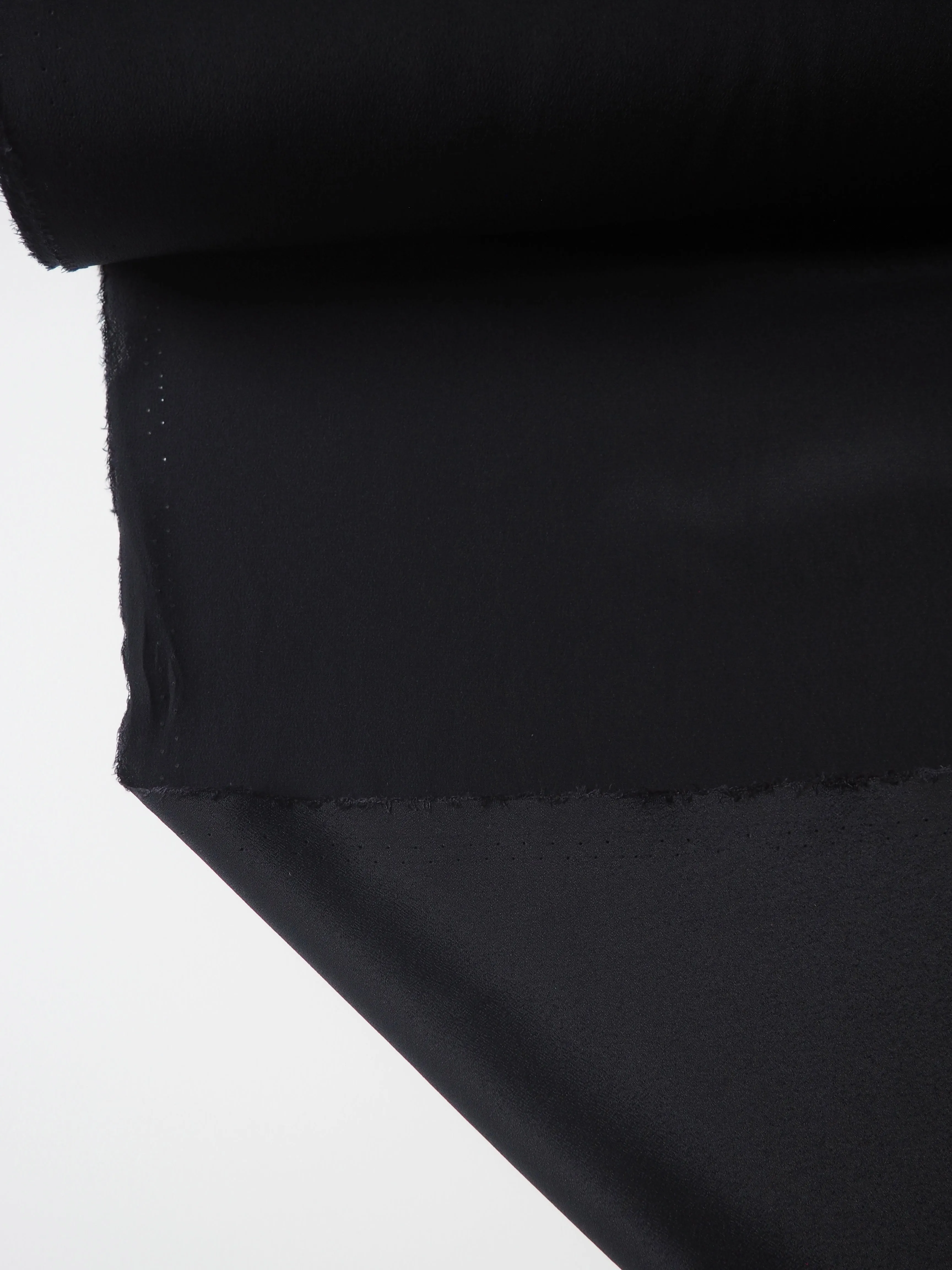 Black Silk/Acetate Crepe de Chine