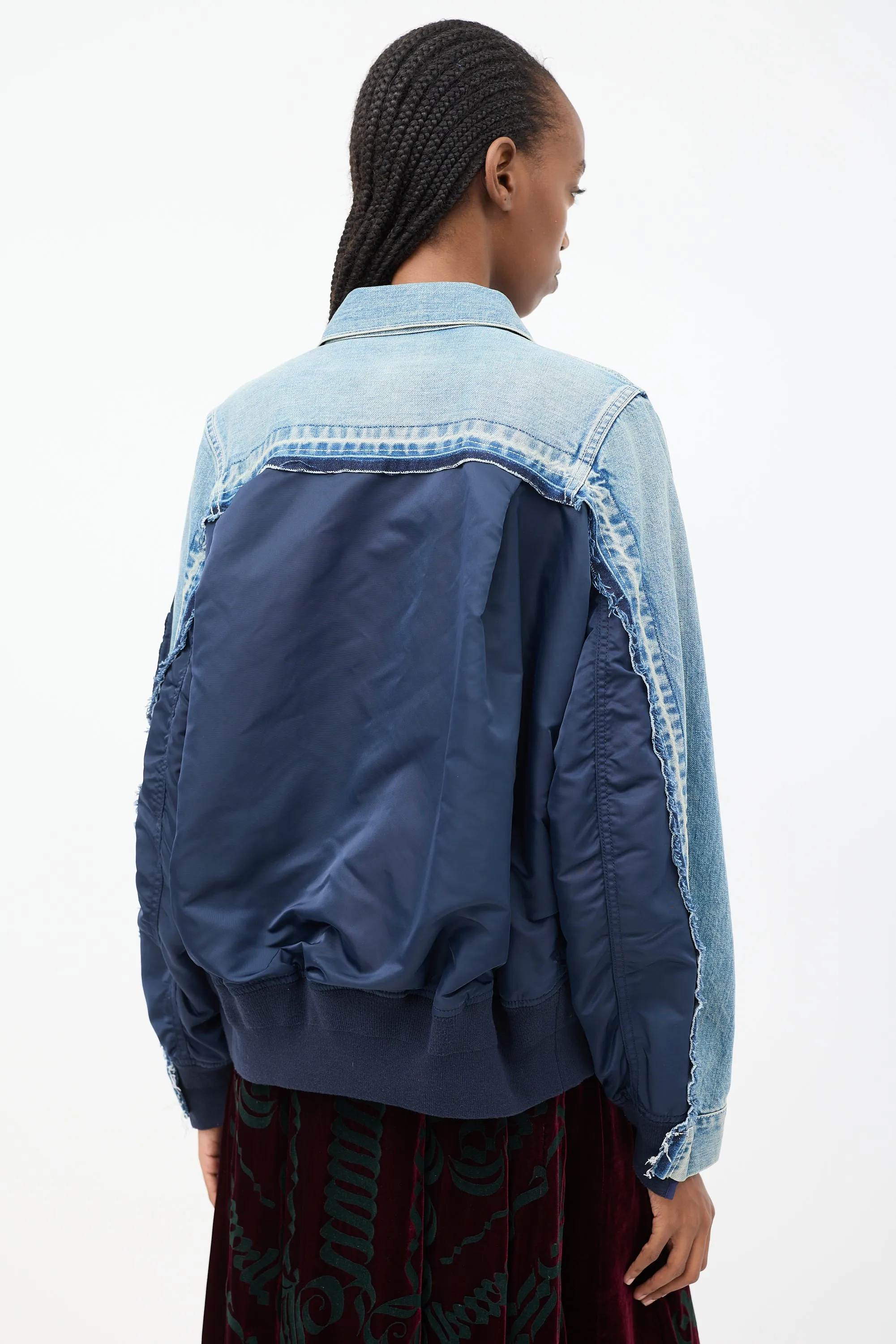 Blue Panelled Bomber & Denim Jacket