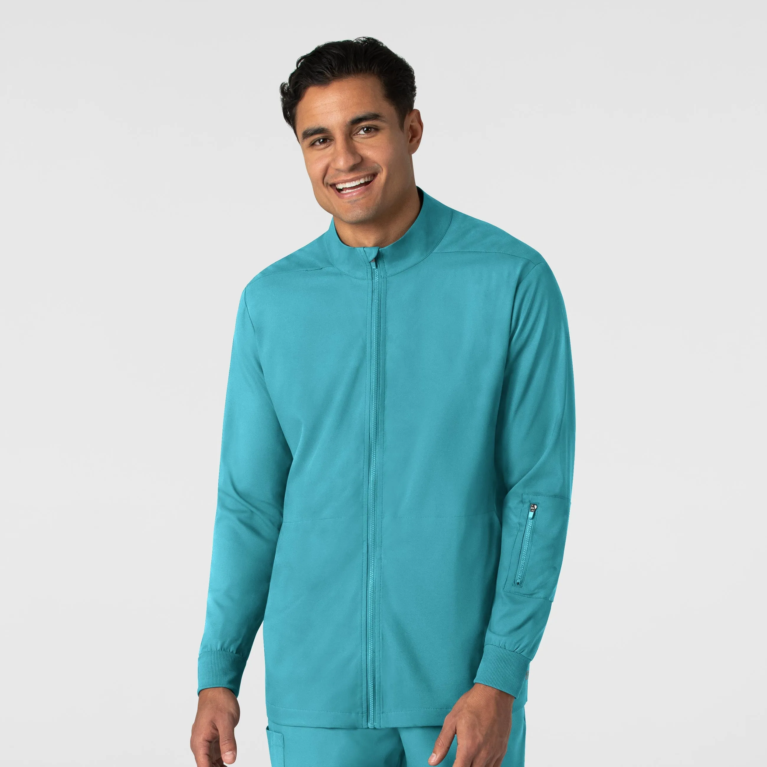 Boundless Men's Warm Up Scrub Jacket - Teal