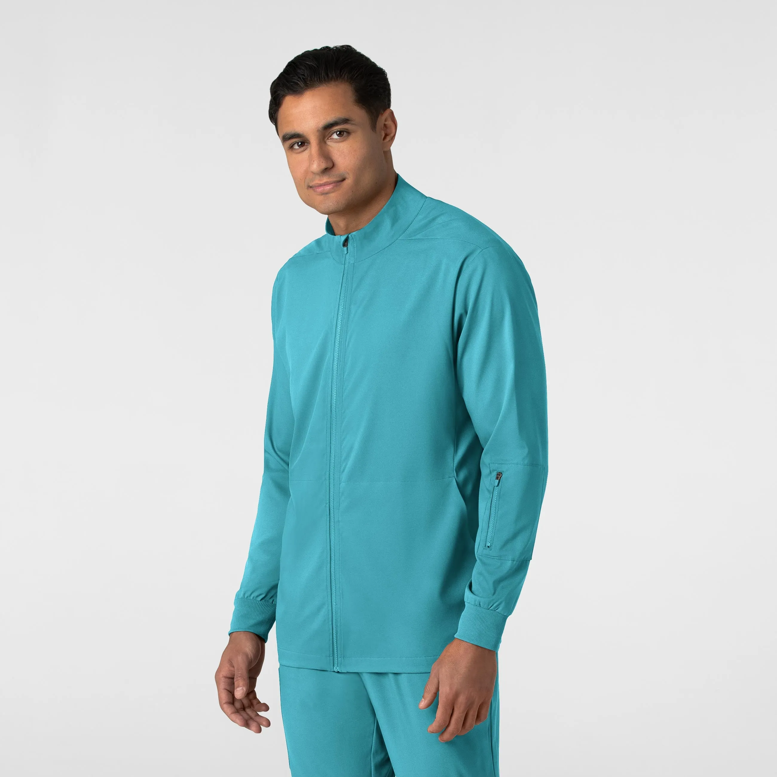 Boundless Men's Warm Up Scrub Jacket - Teal