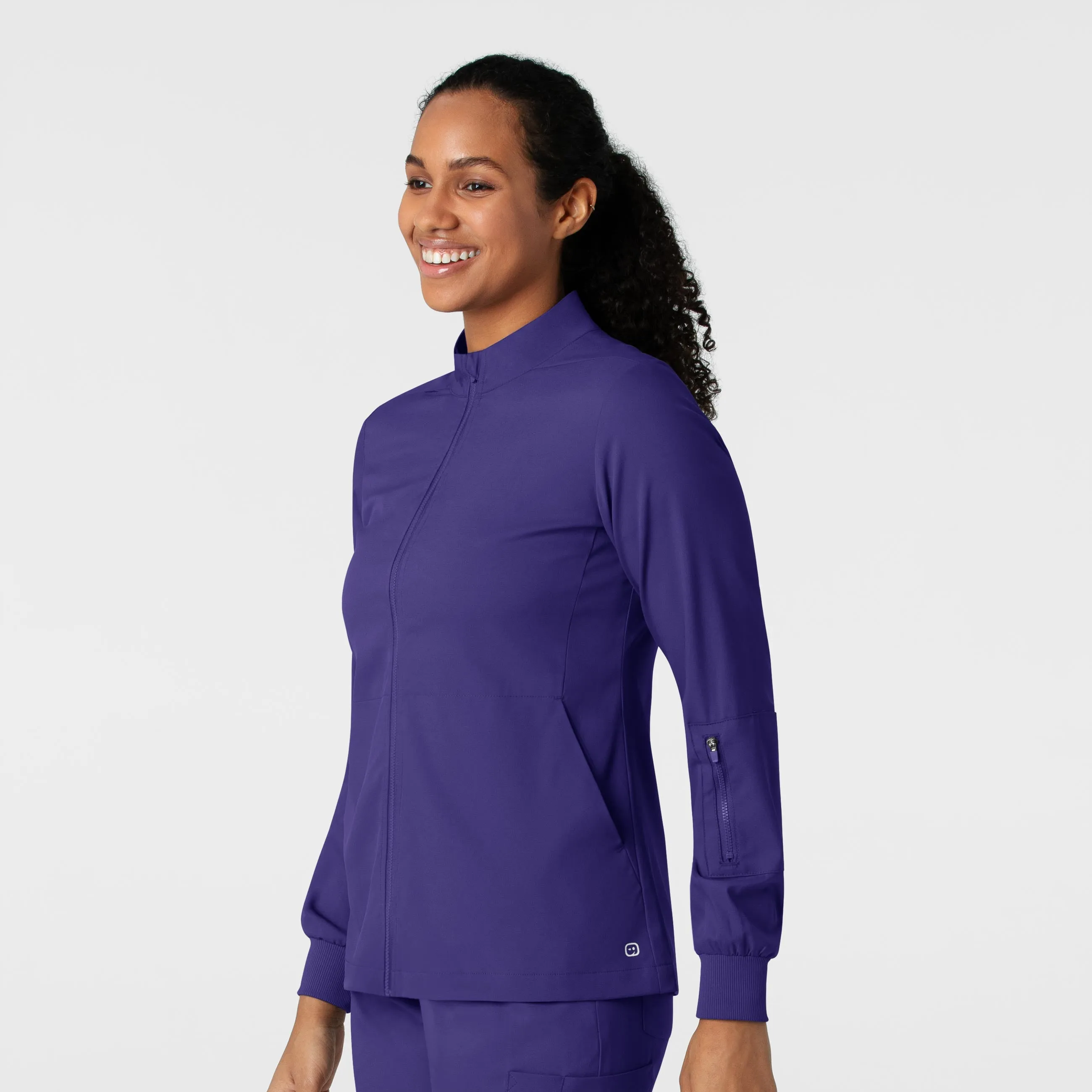 Boundless Women's Warm Up Scrub Jacket - Grape