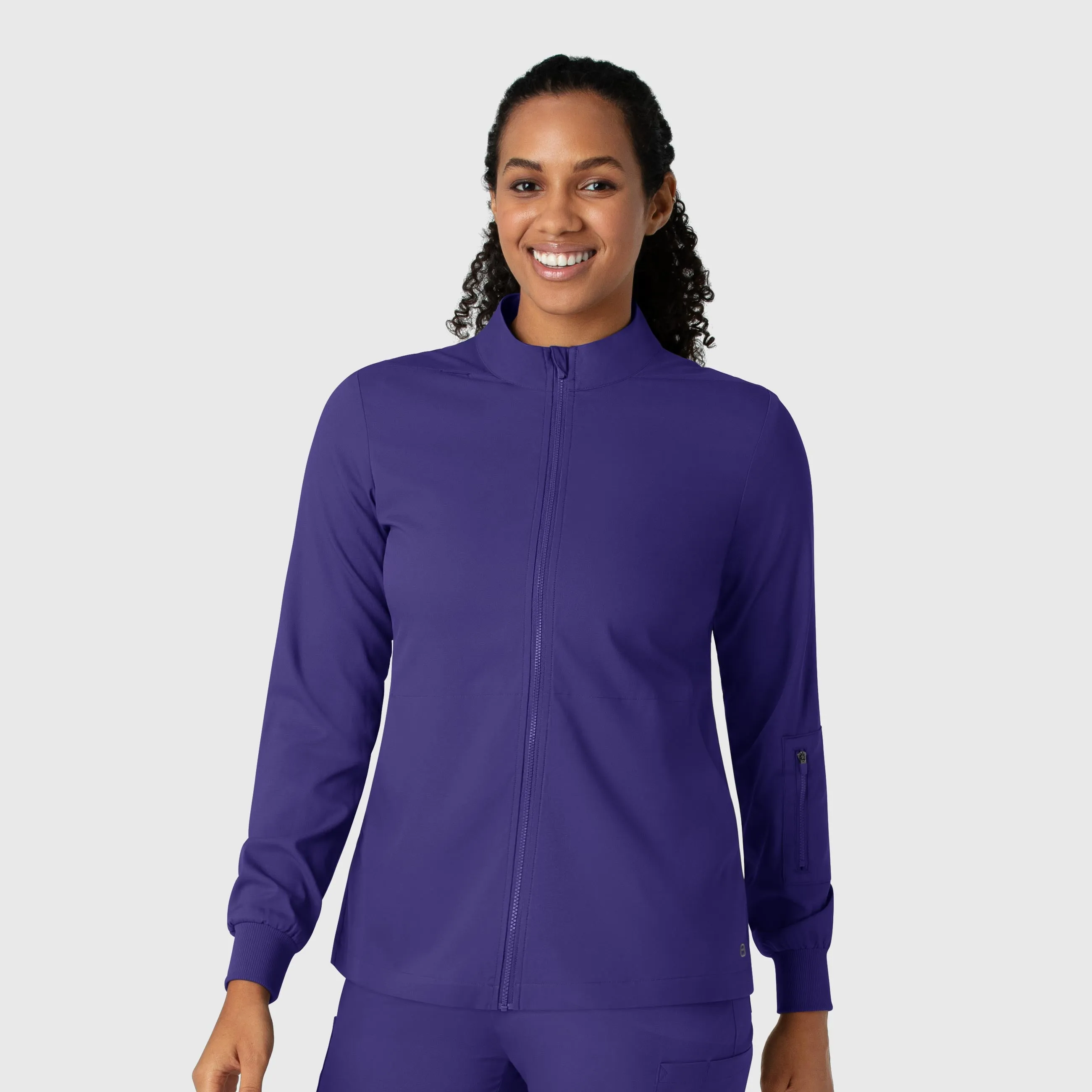 Boundless Women's Warm Up Scrub Jacket - Grape