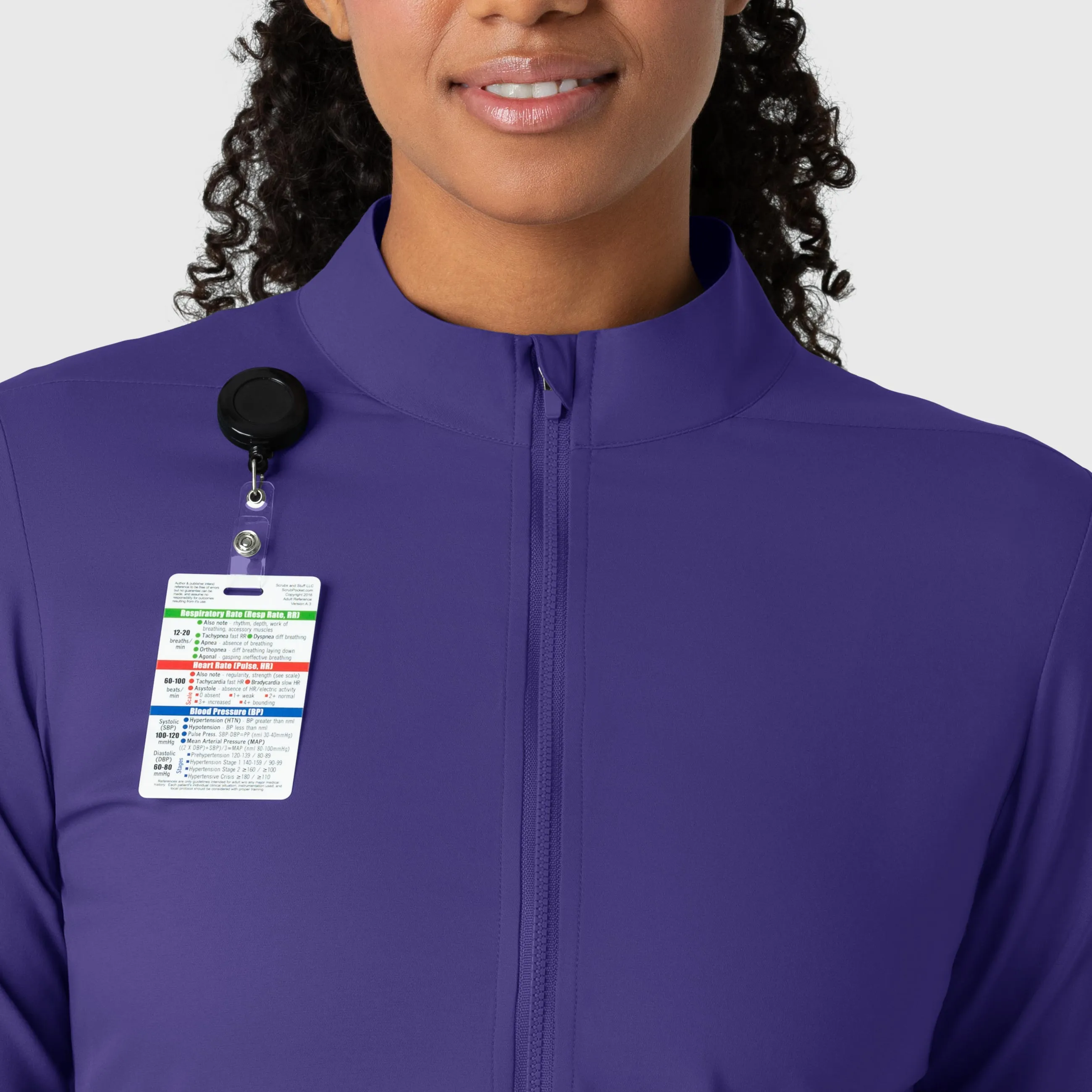 Boundless Women's Warm Up Scrub Jacket - Grape