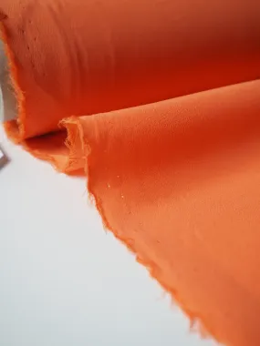 Bright Orange Silk/Acetate Crepe de Chine