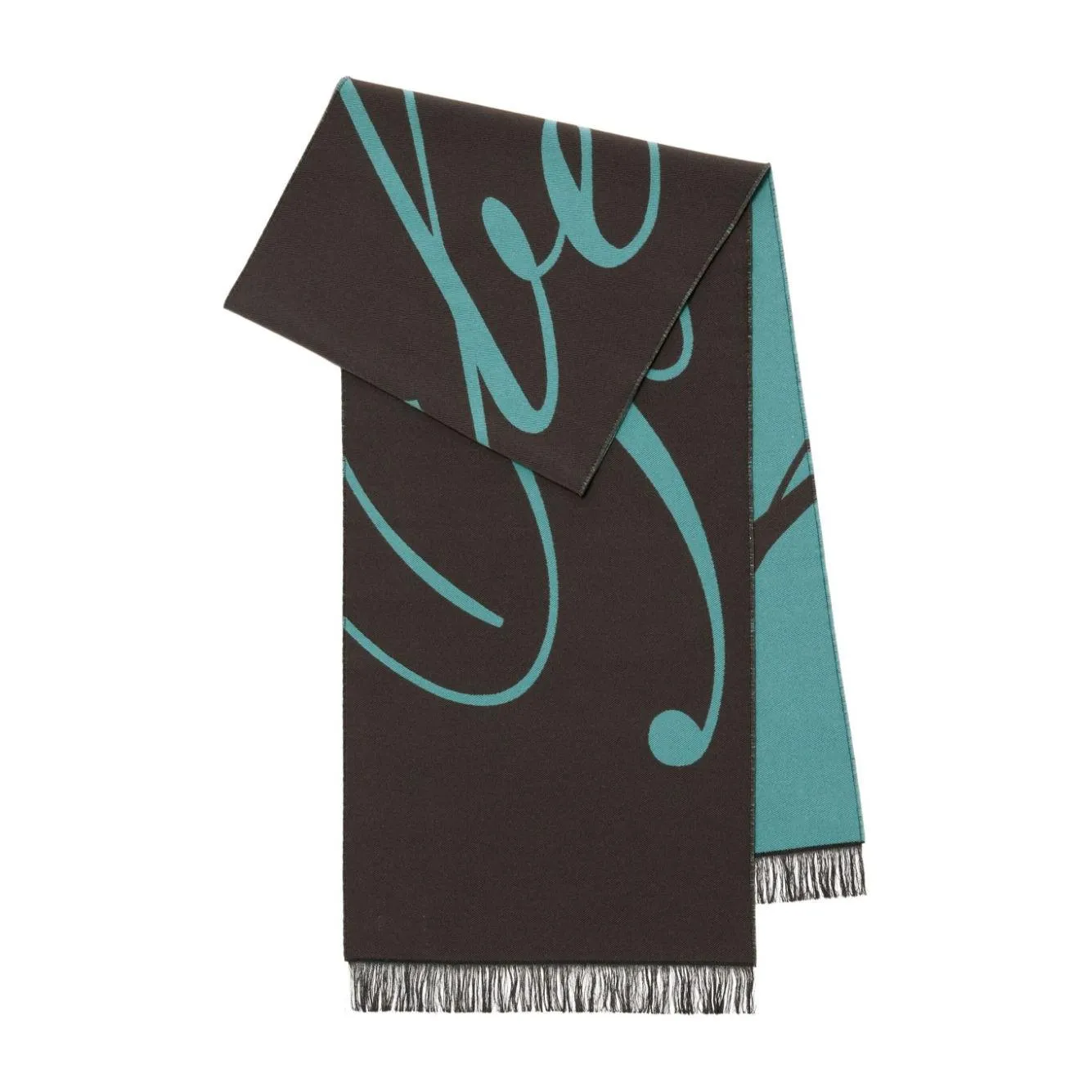 Burberry wool-silk Scarf aqua