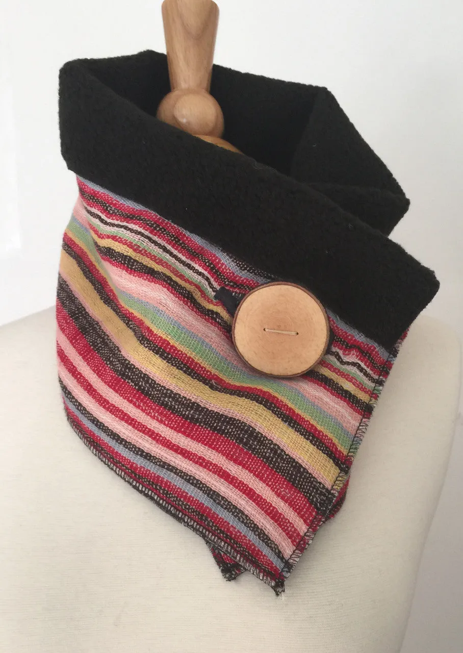 Candy Stripe UpCycled Neckwarmer One-of-a-Kind