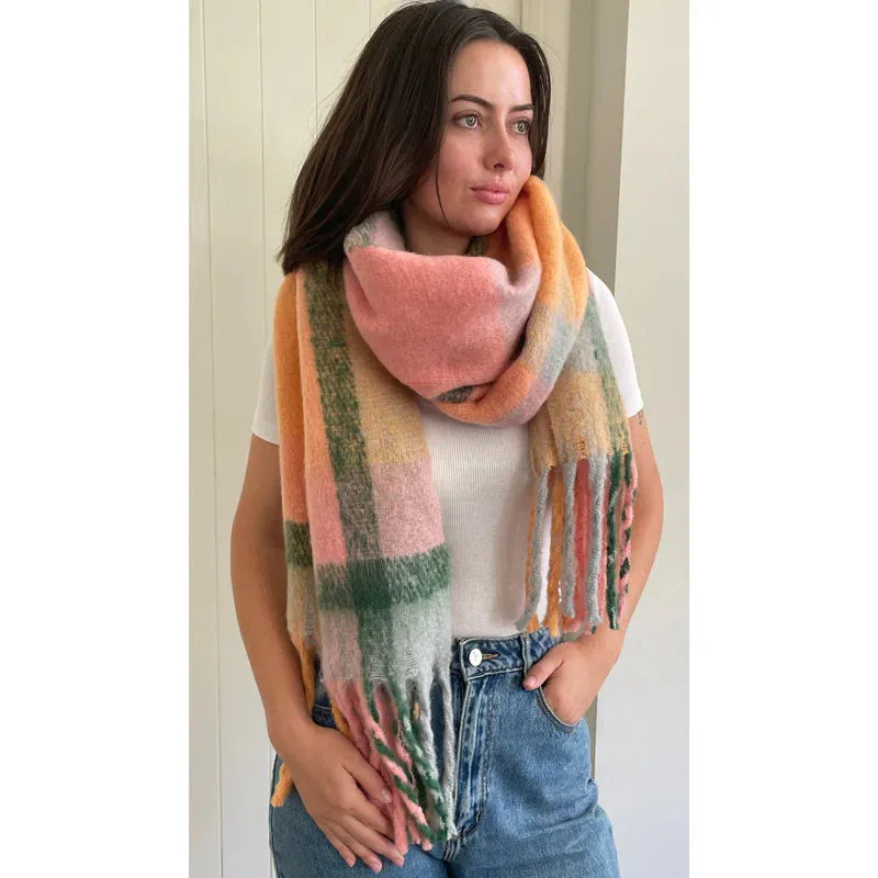 Caravel - Lime Parfait & Peach Fuzz Winter- Scarf