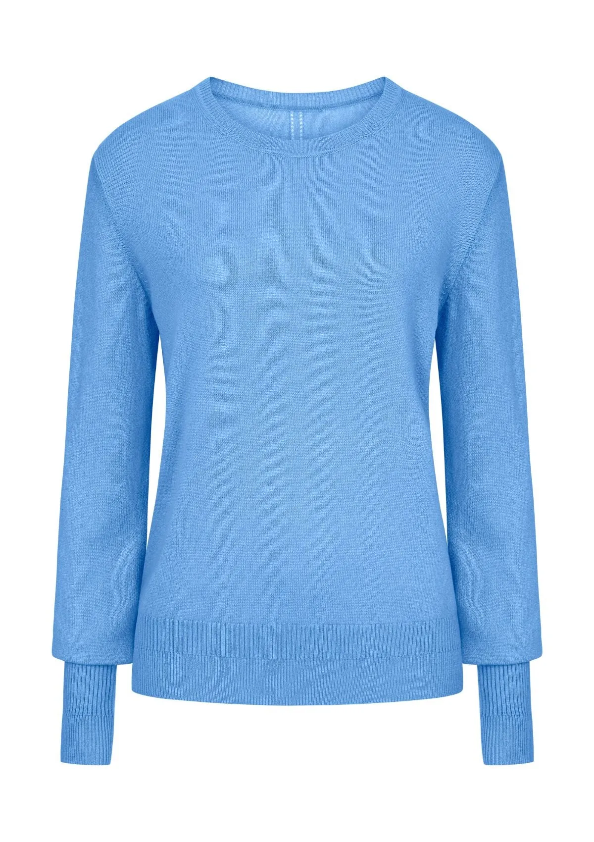 Cashmere Crew Neck Sweater in Delta Blue