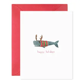 Christmas Whale Holiday Card