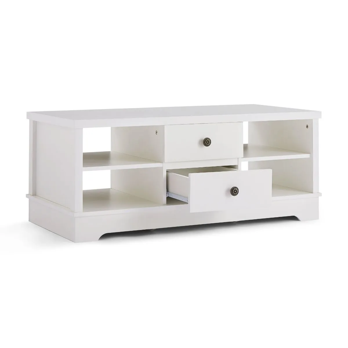 Coffee Table With Drawers Hampton Country Style Unit White