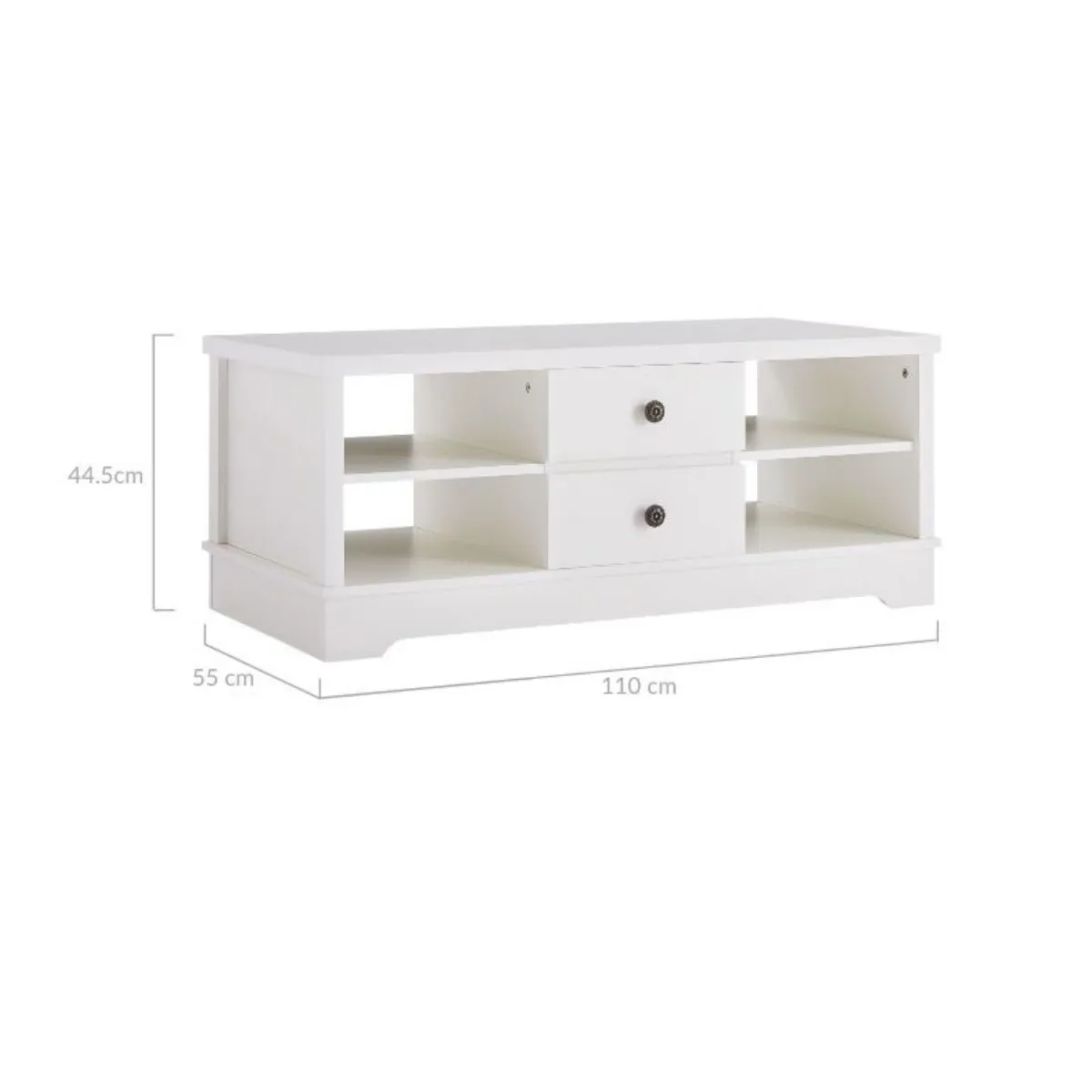 Coffee Table With Drawers Hampton Country Style Unit White