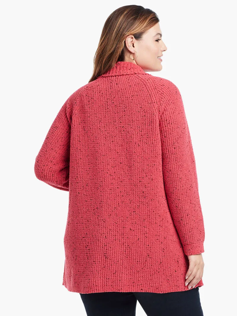 Comfort Zone Cardigan in Bright Coral