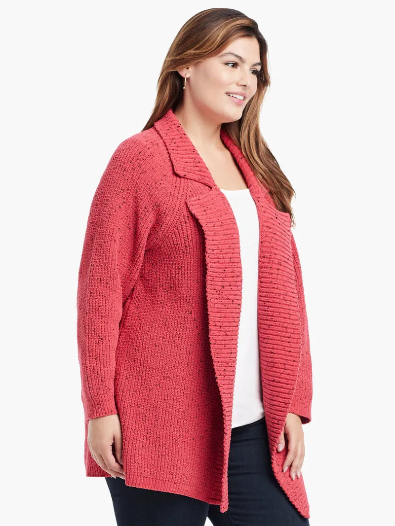 Comfort Zone Cardigan in Bright Coral