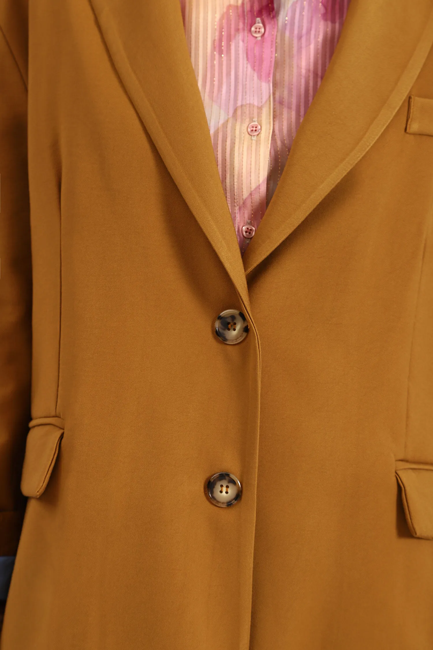 Dixie bronze monocolour with classic revers blazer