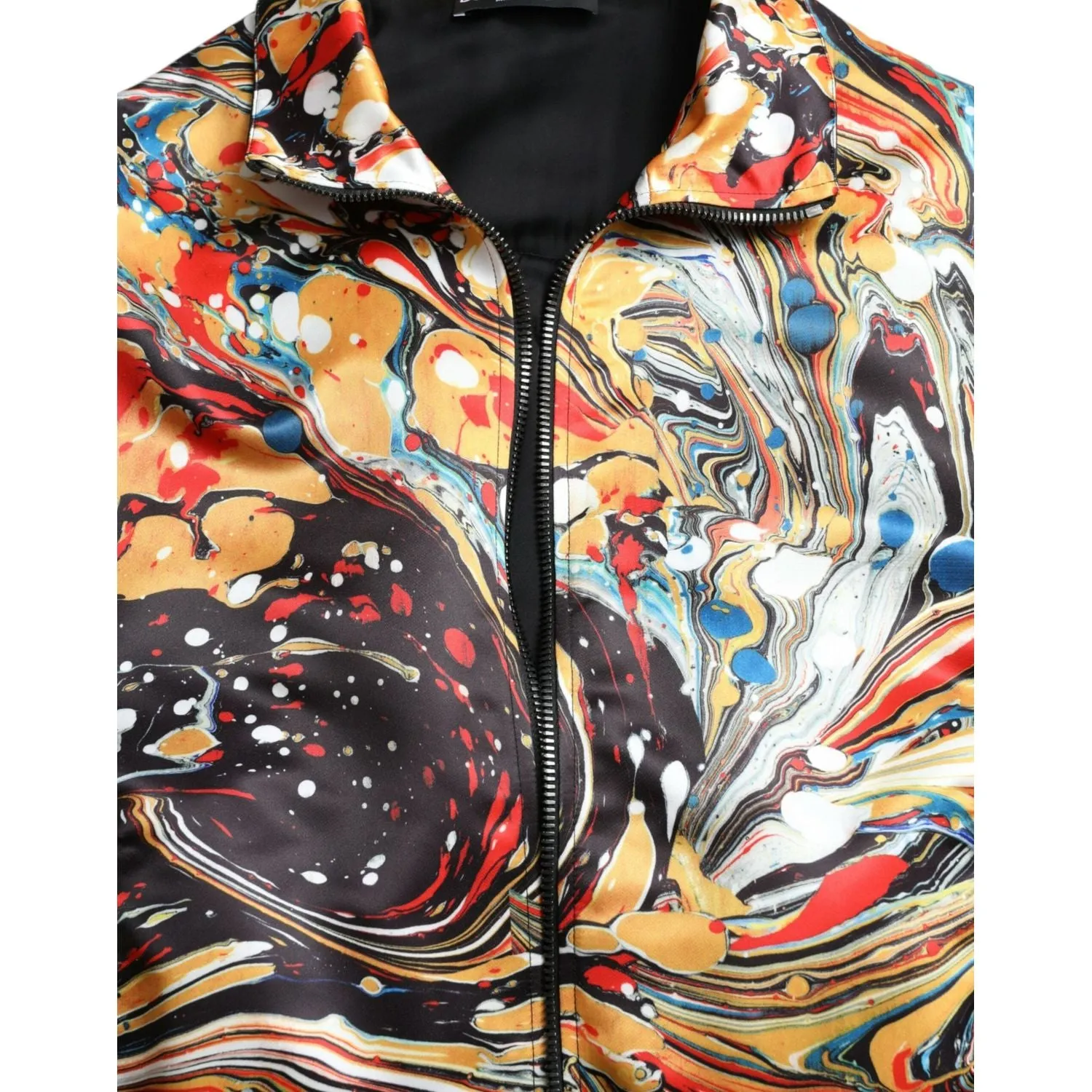 Dolce & Gabbana Colorful Abstract Bomber Jacket