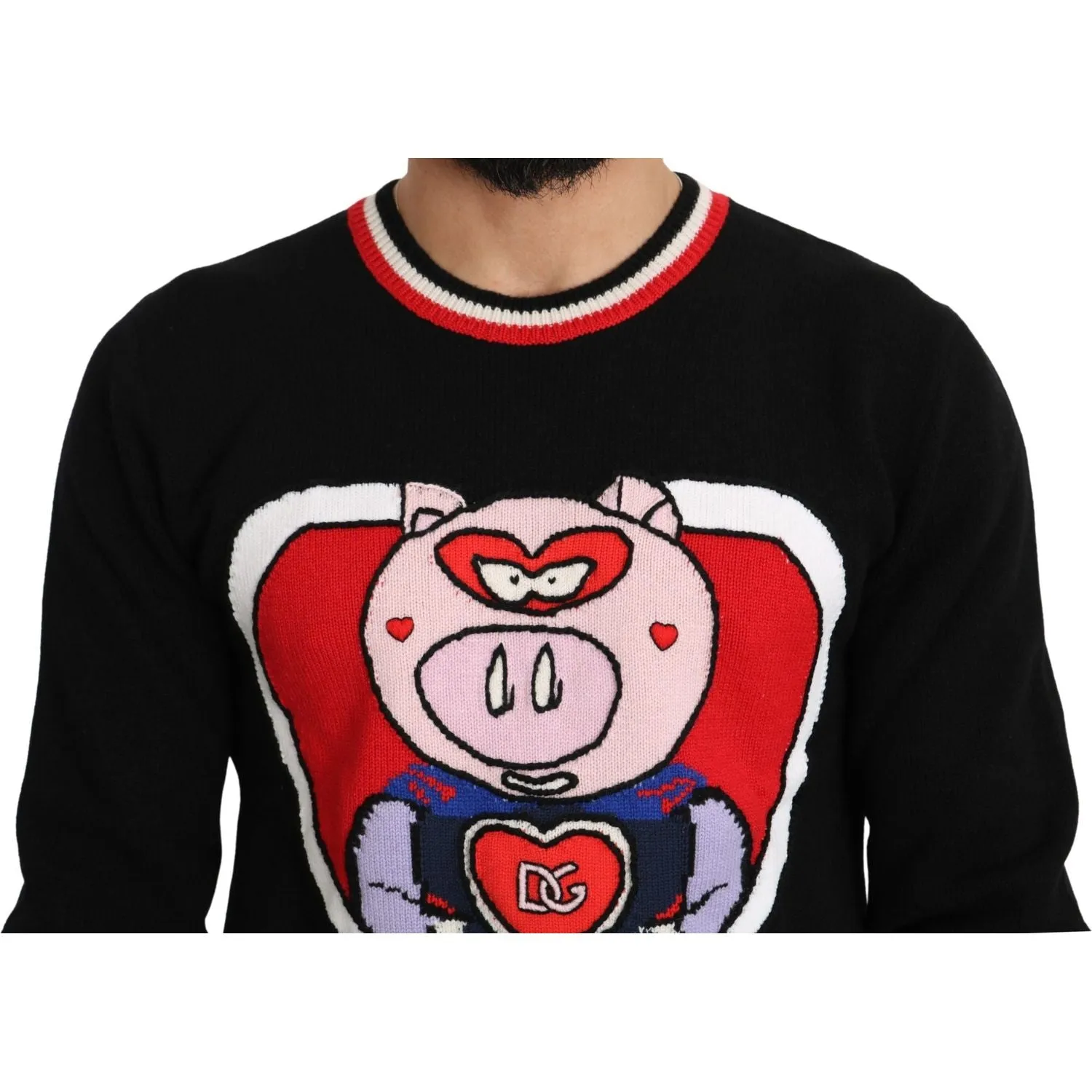 Dolce & Gabbana Elegant Black Cashmere Crew Neck Sweater