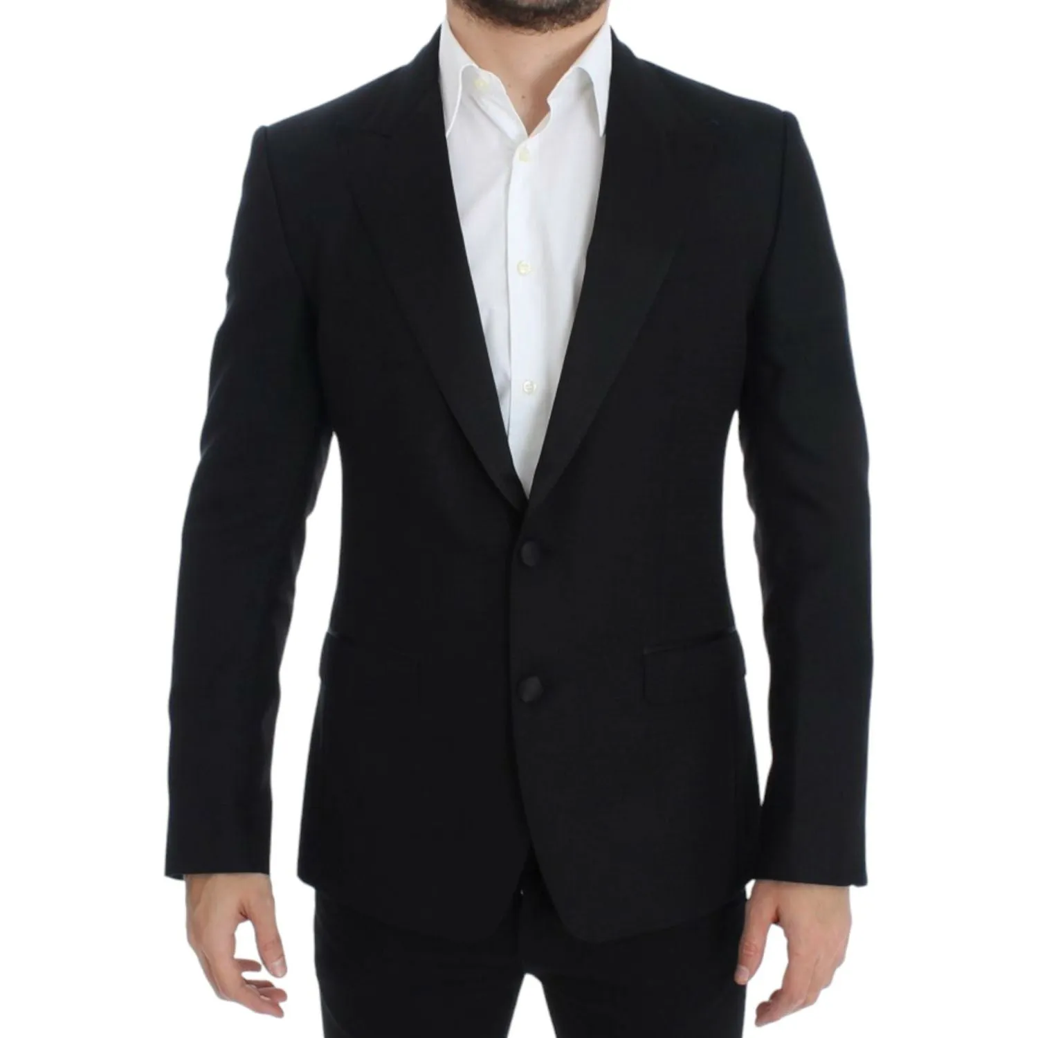 Dolce & Gabbana Elegant Black Silk Blend Sicilia Blazer