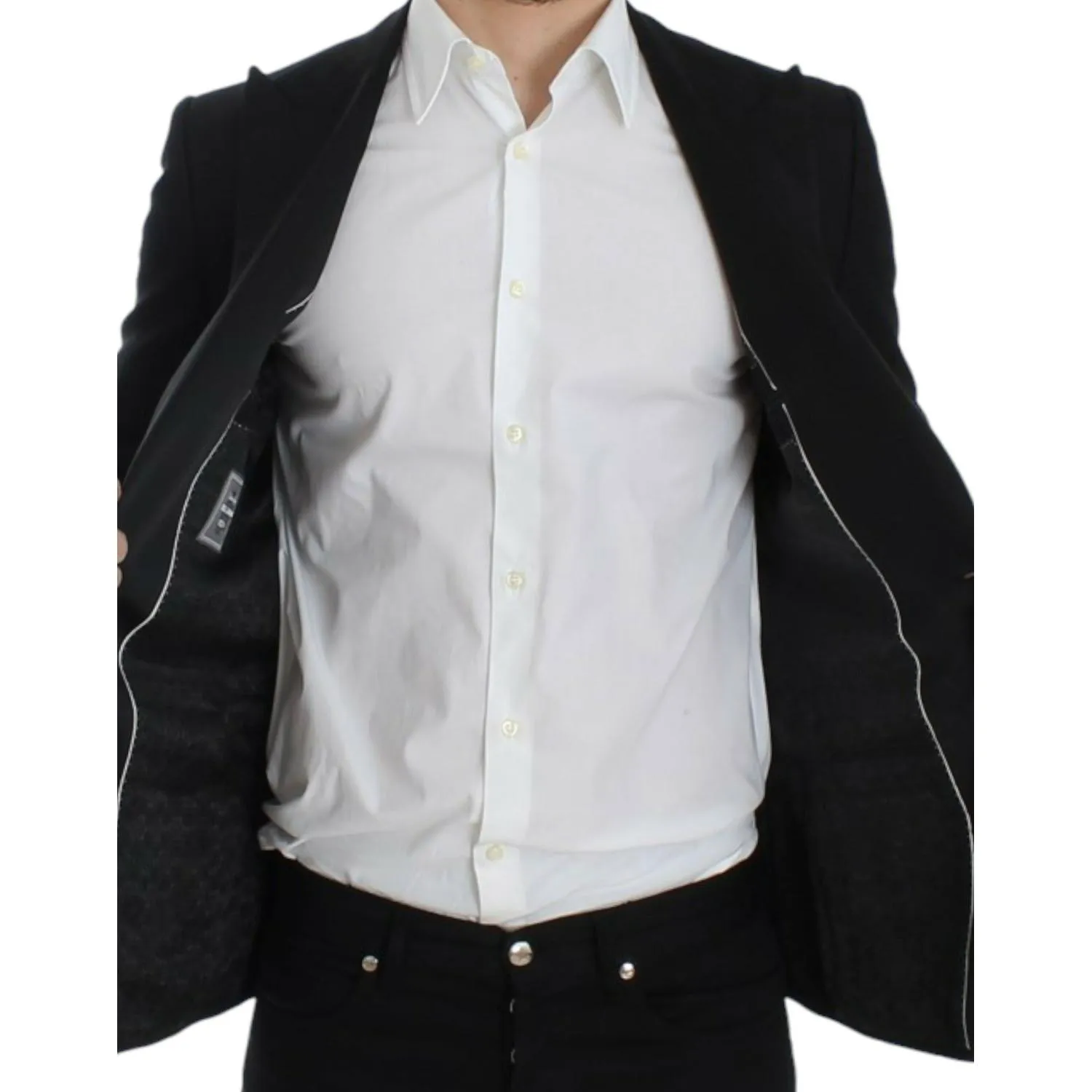 Dolce & Gabbana Elegant Black Silk Blend Sicilia Blazer