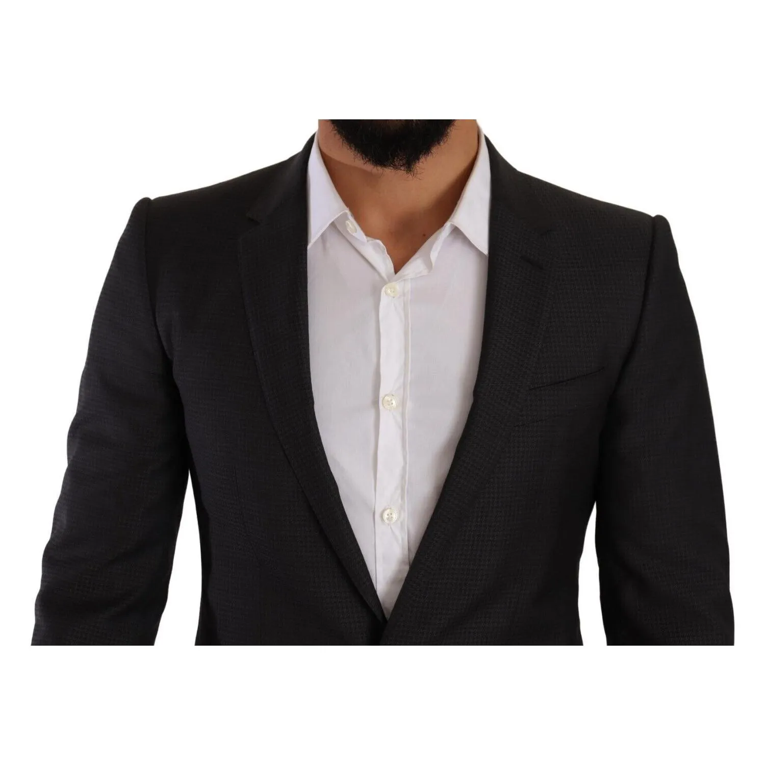 Dolce & Gabbana Elegant Black Wool Martini Suit