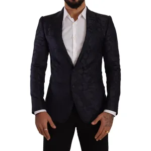 Dolce & Gabbana Elegant Dark Blue MARTINI Formal Blazer