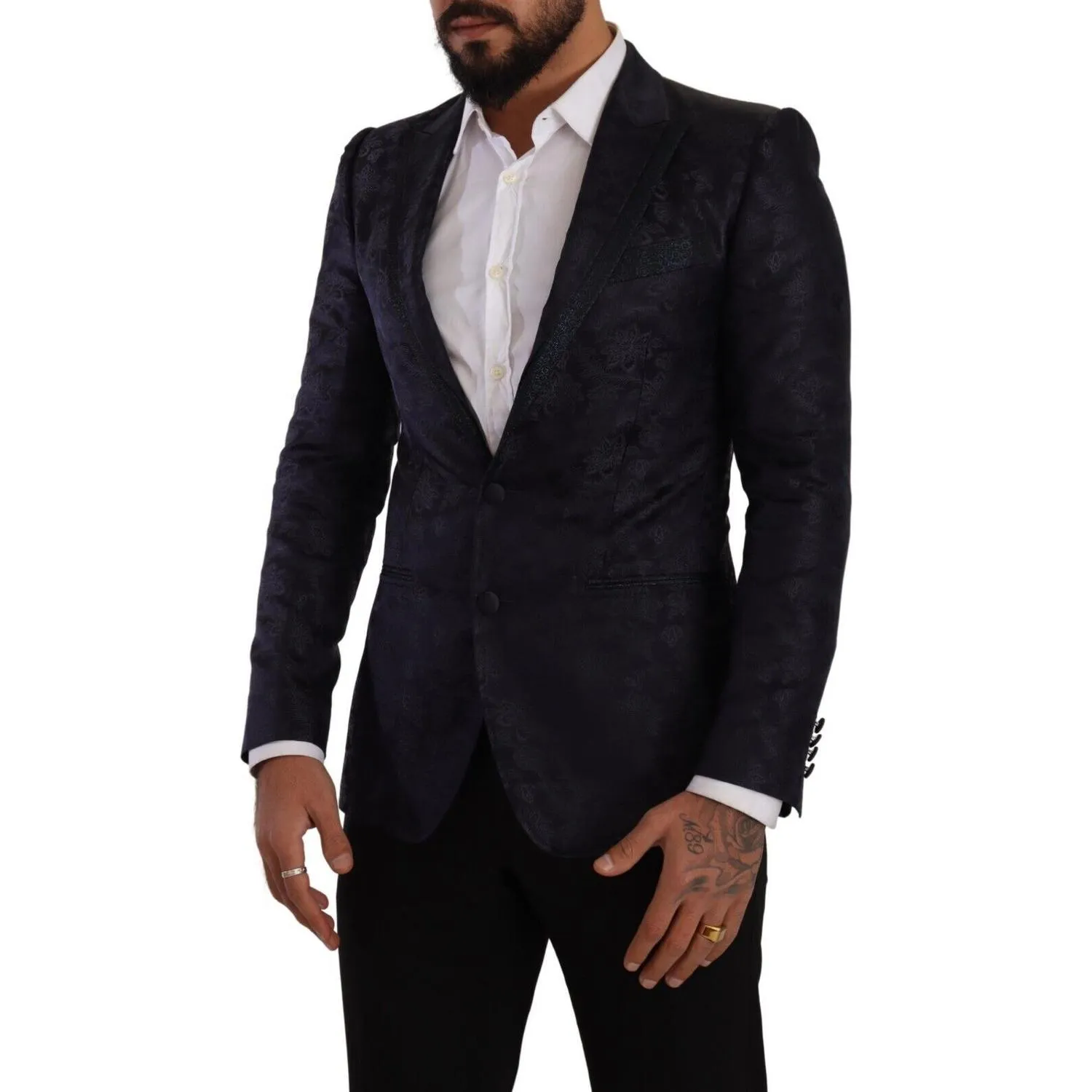 Dolce & Gabbana Elegant Dark Blue MARTINI Formal Blazer