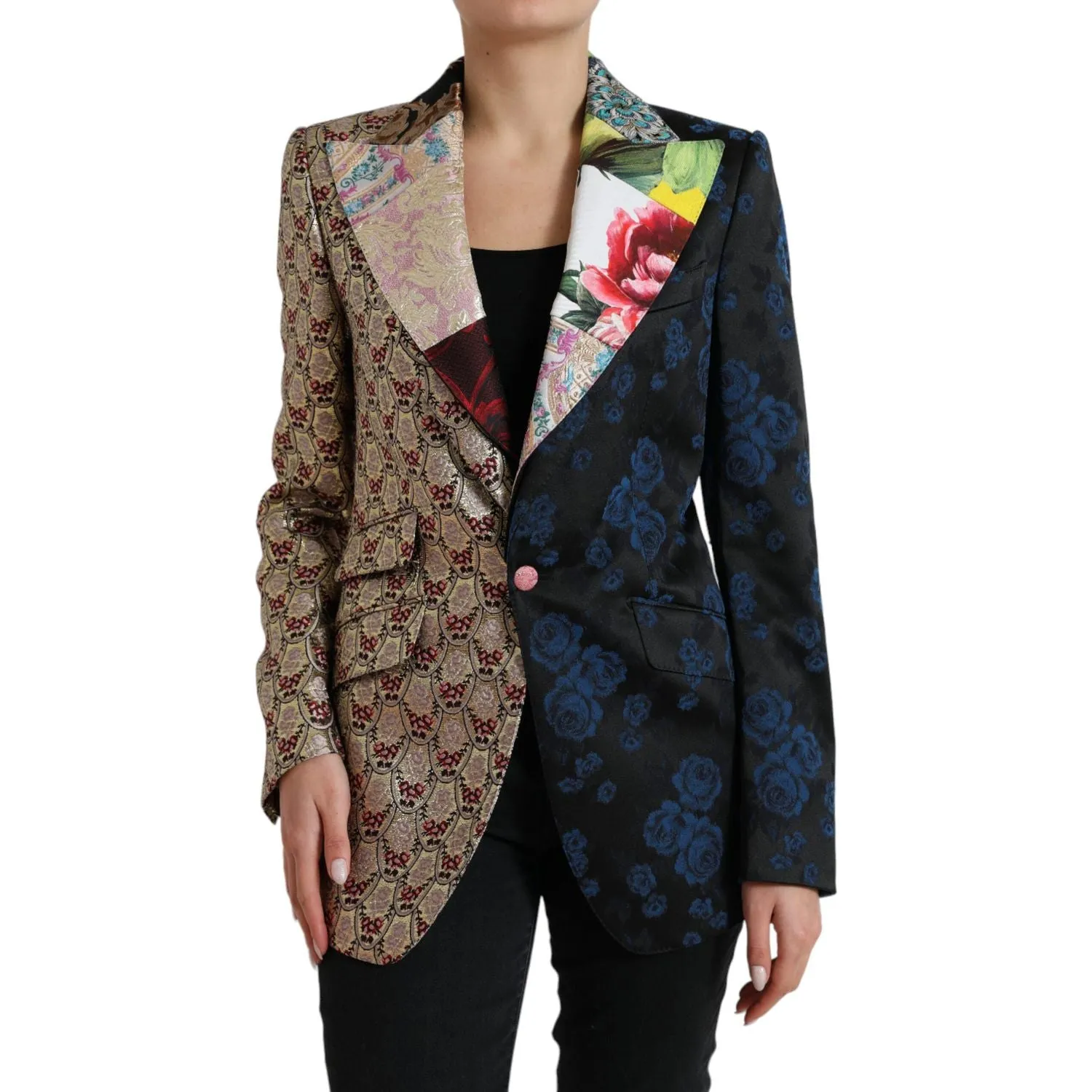 Dolce & Gabbana Elegant Multicolor Patchwork Blazer