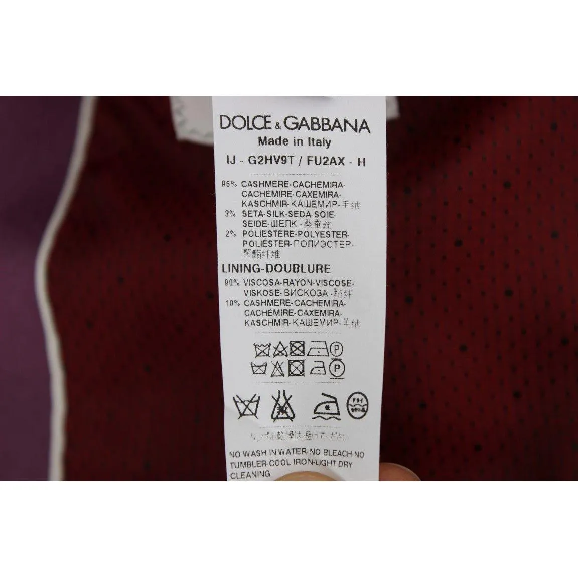 Dolce & Gabbana Elegant Purple Cashmere-Silk Blend Blazer